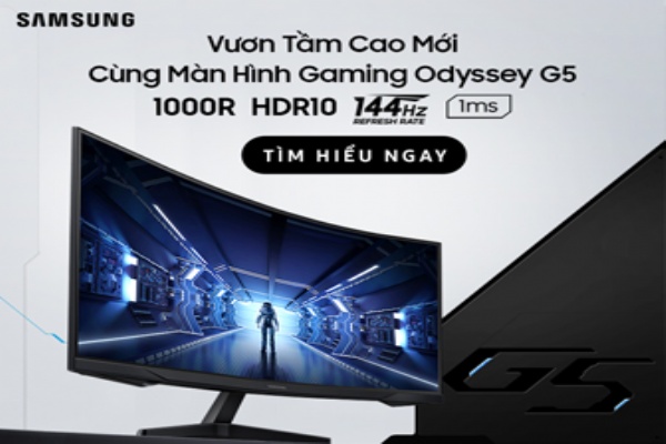 Samsung giới thiệu màn hình gaming cong Odyssey G5 tại Việt Nam