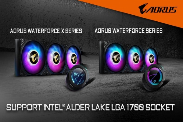 Dòng sản phẩm tản nhiệt bằng chất lỏng GIGABYTE AORUS WATERFORCE hỗ trợ bộ xử lý Intel® thế hệ thứ 12
