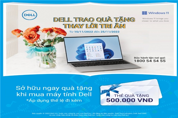 DELL TRAO QUÀ TẶNG, THAY LỜI TRI ÂN