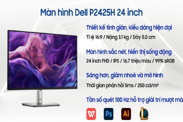 Mua 50 Màn hình LCD_DELL P2425H tặng 2 Màn hình LCD_DELL S3422DWG