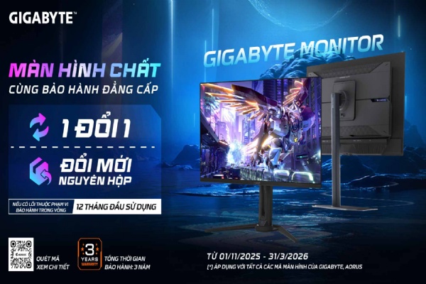 GIGABYTE - MÀN HÌNH CHẤT CÙNG CHÍNH SÁCH BẢO HÀNH ĐẲNG CẤP – LẦN ĐẦU TIÊN TẠI VIỆT NAM!