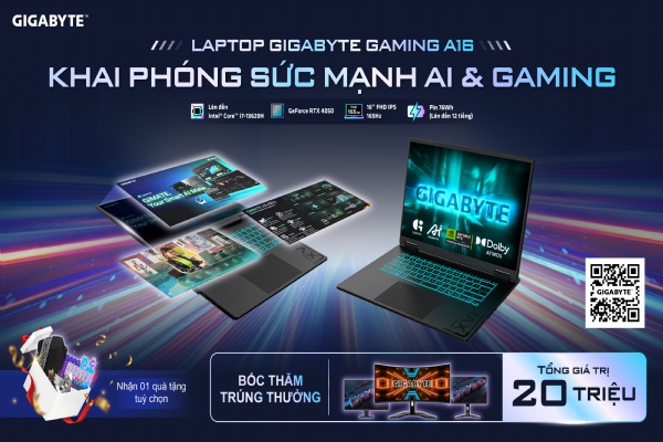 LAPTOP GAMING A16 – KHAI PHÓNG SỨC MẠNH AI & GAMING!